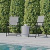 Flash Furniture Gray Folding Sling Patio Chairs with Armrests, 2PK 2-GM-SC098-GY-GG